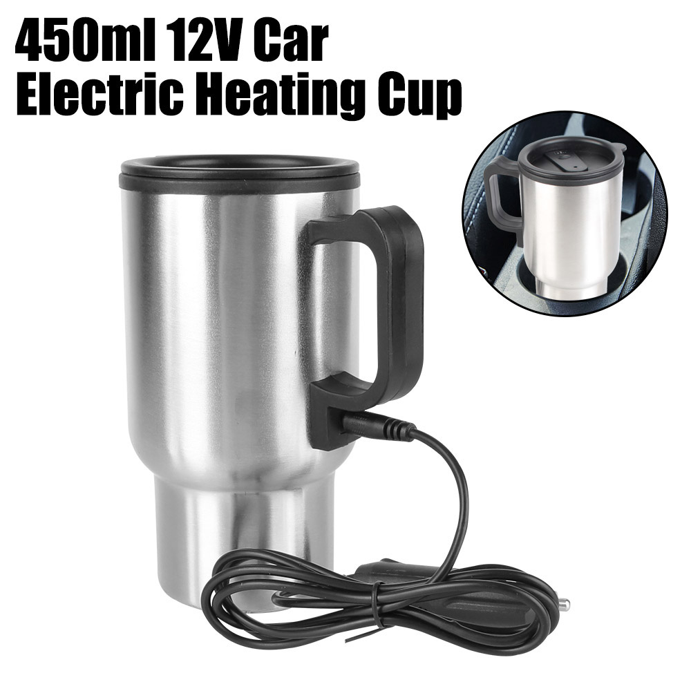 Camping Cooking Tin - 12V 450ml Car Coffee Mug Interior