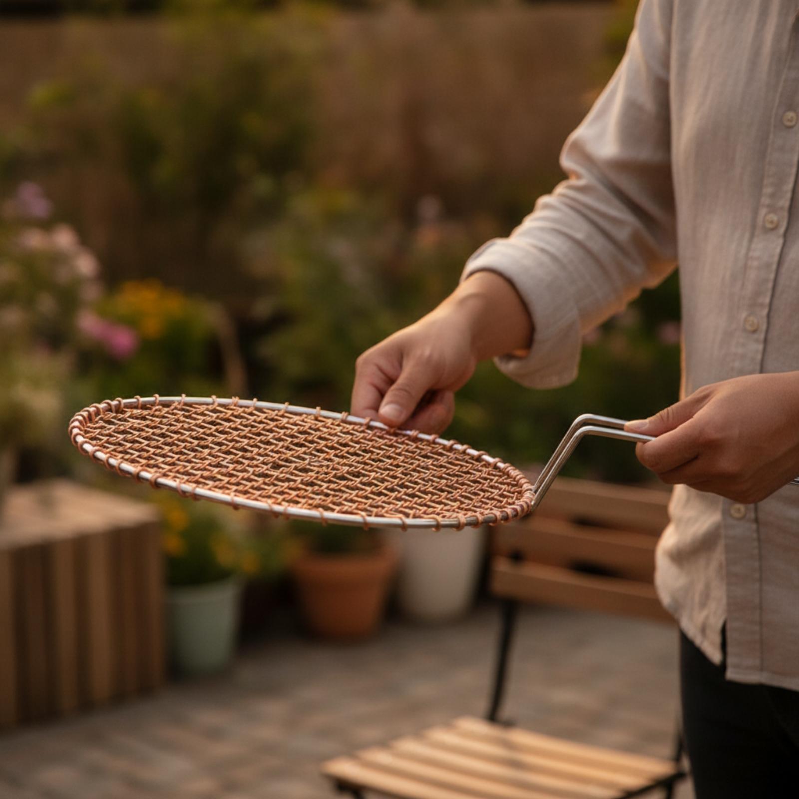 Portable Copper Mesh Round Gri - Cooking Outdoor Camping recension och pris