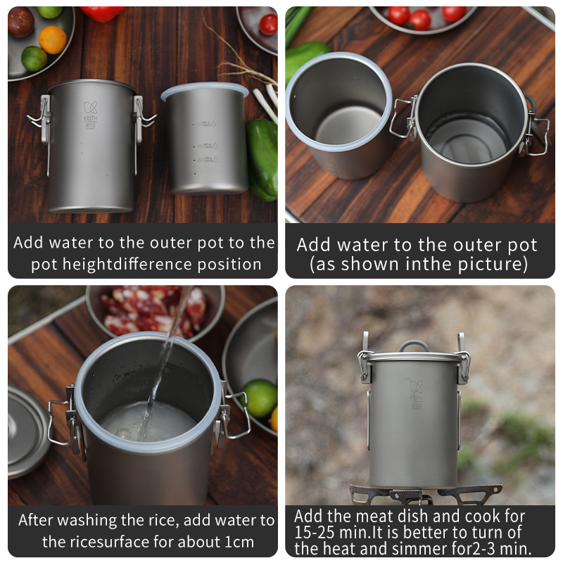 KEITH Pure Titanium Rice Cooke - Camping Cooking Tin recension och pris