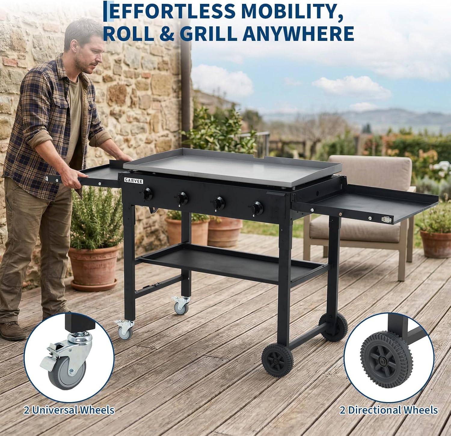 Tacleekii 36 Inch Flat Top Gri - Camping Cooking Propane recension och pris