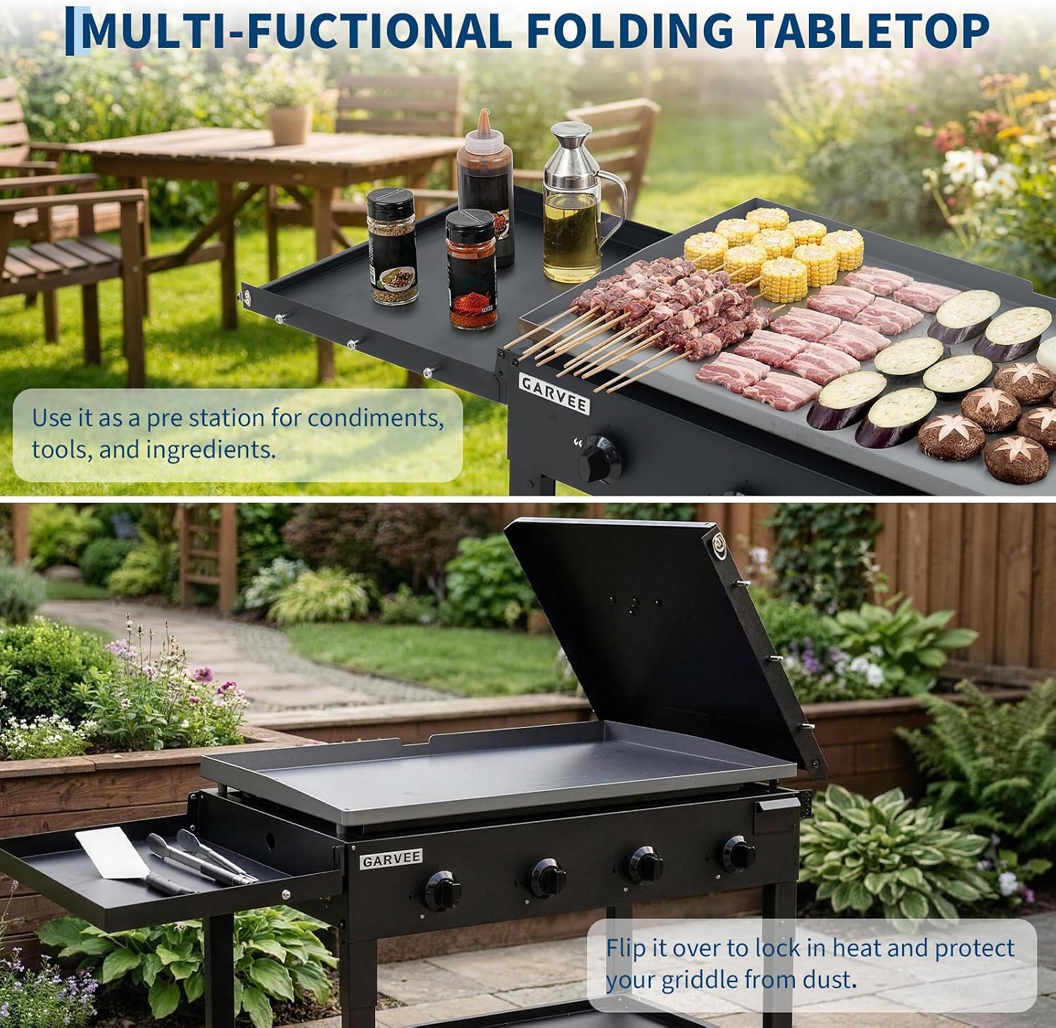 Tacleekii 36 Inch Flat Top Gri - Camping Cooking Propane recension och pris