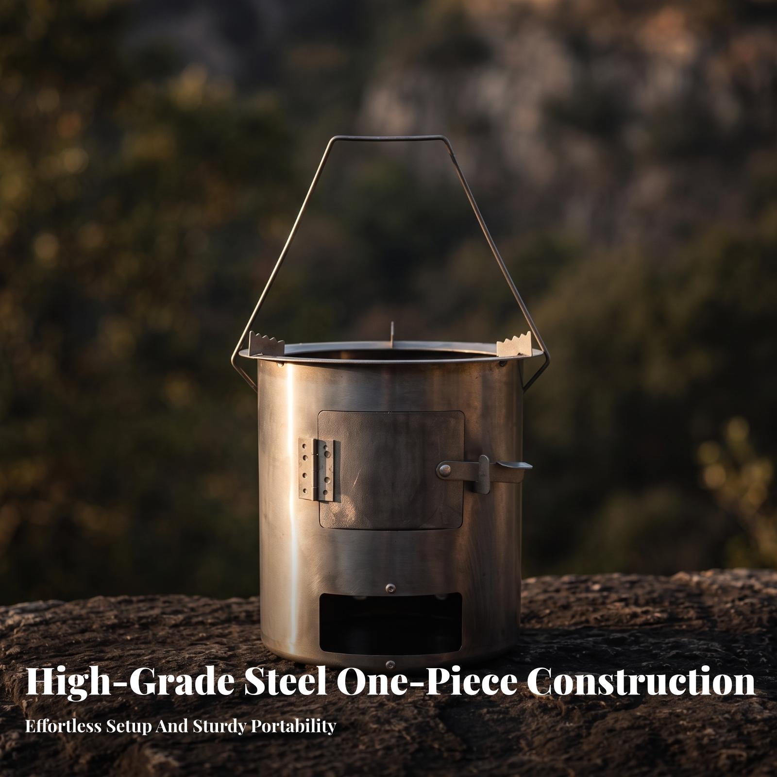 Economy Wood Stove for Outdoor - Camping Cooking Meals recension och pris