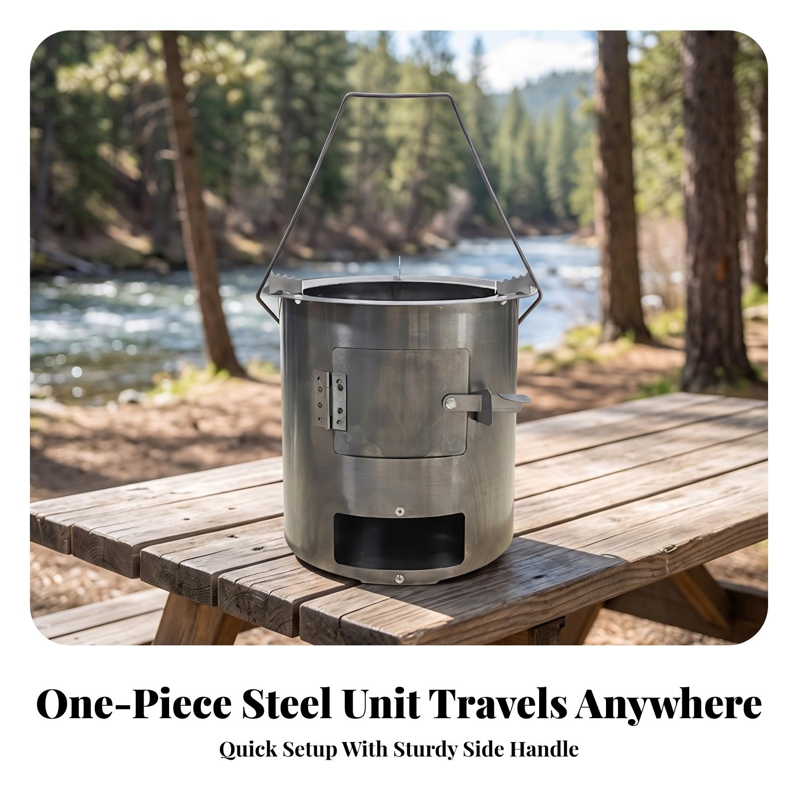 Economy Wood Stove for Outdoor - Camping Cooking Meals recension och pris
