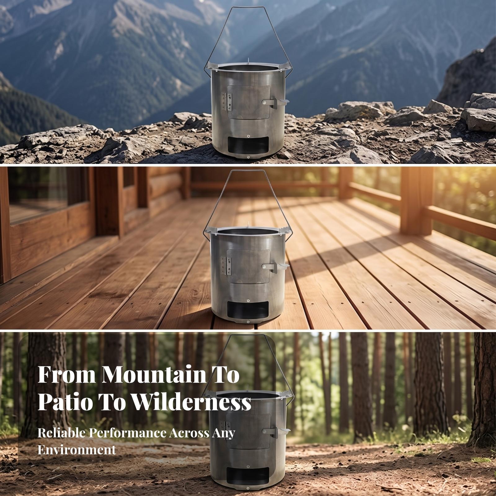 Economy Wood Stove for Outdoor - Camping Cooking Meals recension och pris