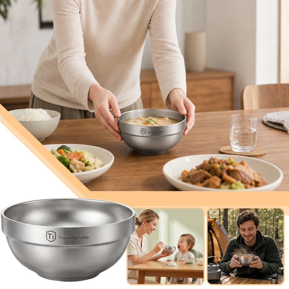 Titanium Double‑Layer Oatmeal  - Camping Cooking Meals recension och pris