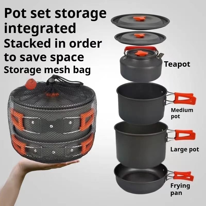 Portable Large Capacity Pot Co - Camping Cooking Pot Large recension och pris