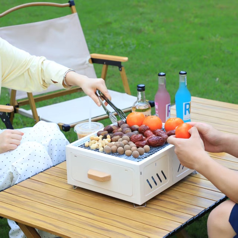 Portable Charcoal BBQ Grill Sq - Cooking Outdoor Camping recension och pris