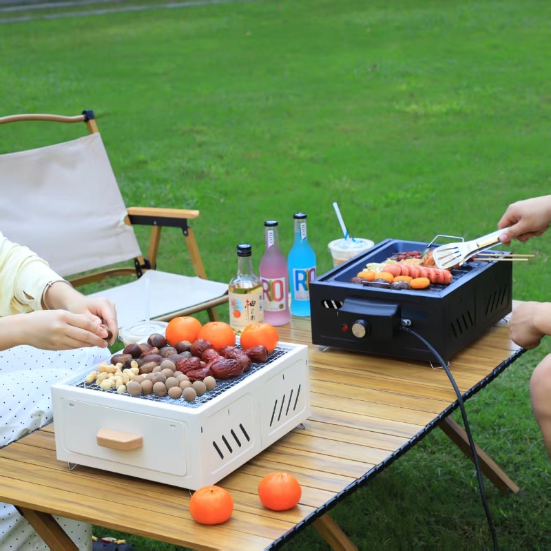 Portable Charcoal BBQ Grill Sq - Cooking Outdoor Camping recension och pris