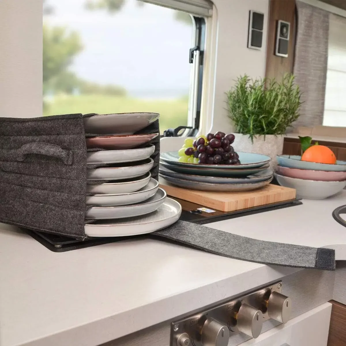 Felt Plate Dish Cup Storage Ba - Camping Cooking Meals recension och pris