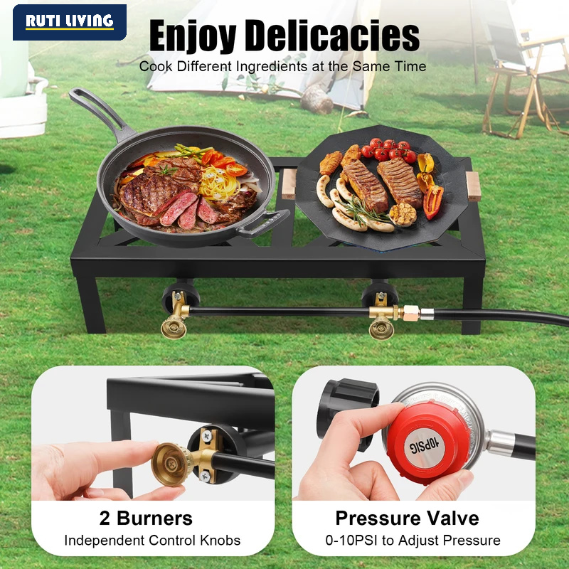 Portable 1/2 Burner Outdoor Ga - Camping Cooking Propane recension och pris