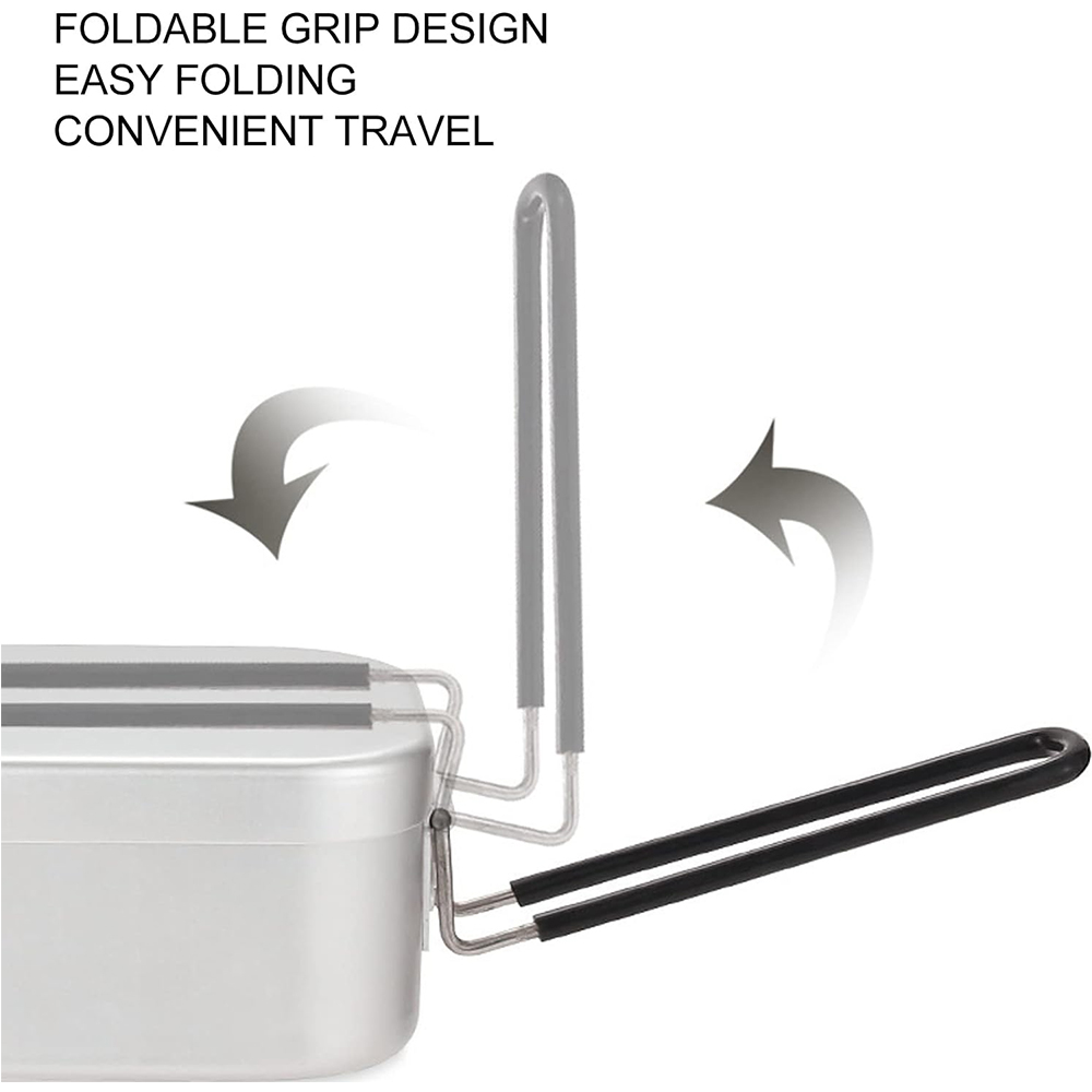 800ML Aluminum Lunch Boxes Out - Camping Cooking Tin recension och pris