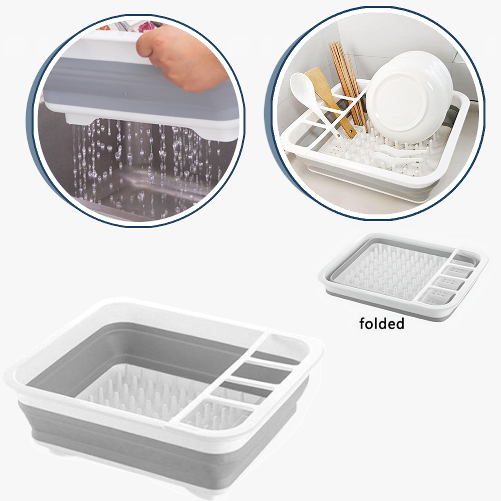 Foldable Dish Drainer Bowl Rac - Camping Cooking Meals recension och pris