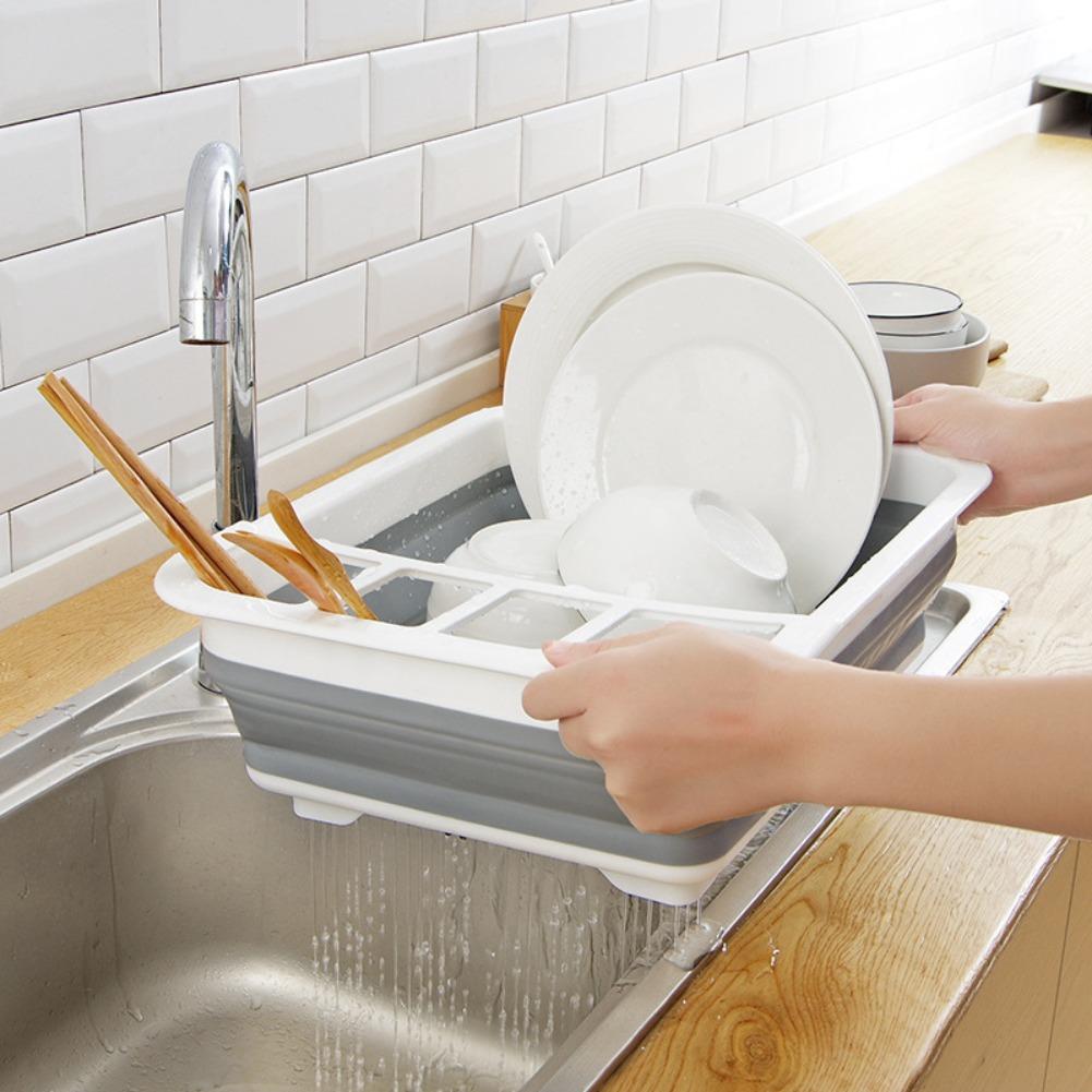 Foldable Dish Drainer Bowl Rac - Camping Cooking Meals recension och pris