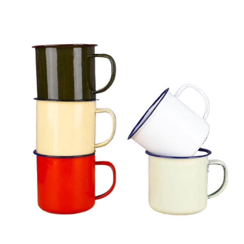 【M】Enamel Drinking Mugs Multip - Camping Cooking Pot recension och pris