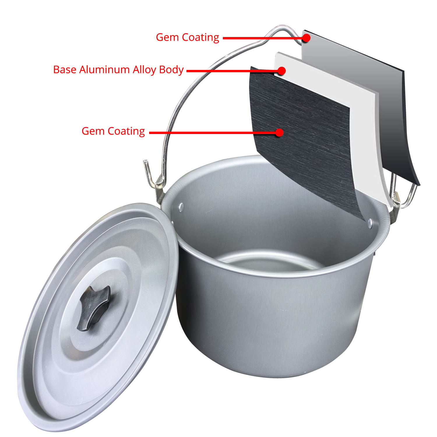 4L Outdoor Hanging Pot Camping - Camping Cooking Pot Large recension och pris
