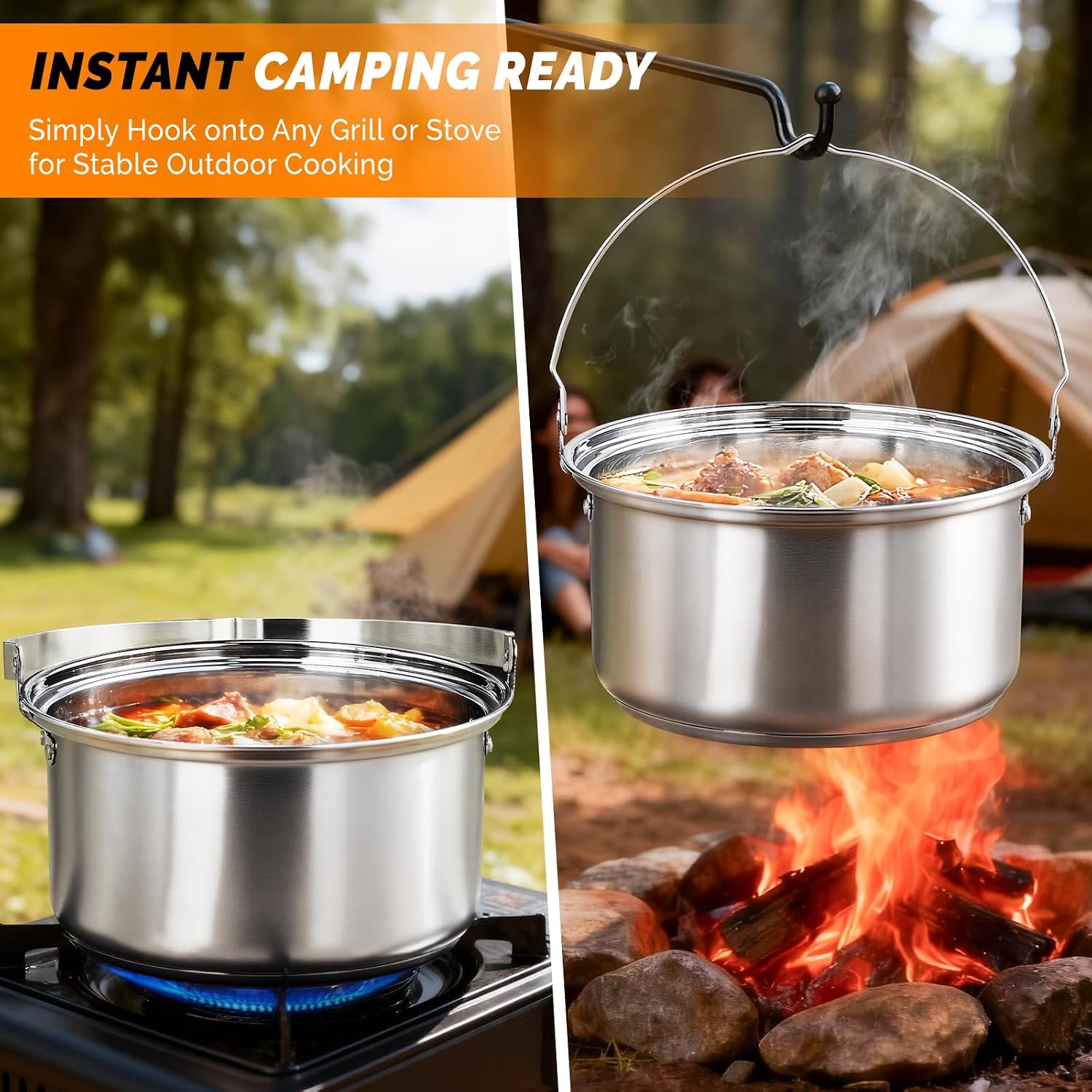 6pcs Cookware Set, 304 Stainle - Camping Cooking Pot recension och pris