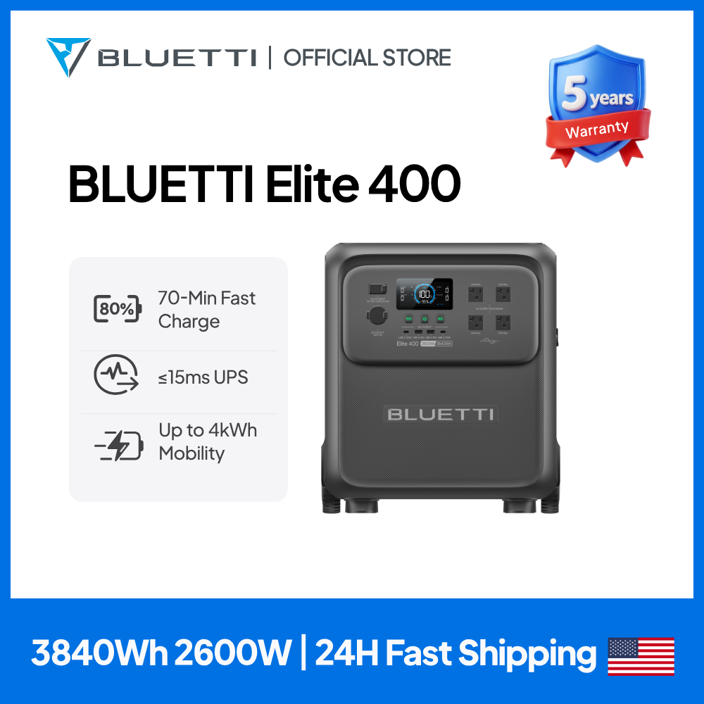 BLUETTI Elite 400 2600W 3840Wh - Camping Cooking Tin recension och pris