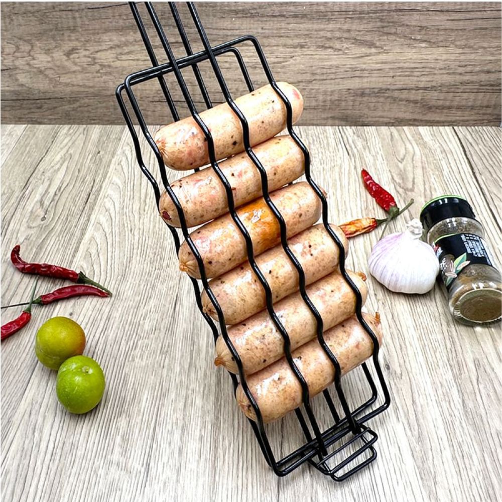 Portable BBQ Grill Mesh Holder - Camping Cooking Materials recension och pris