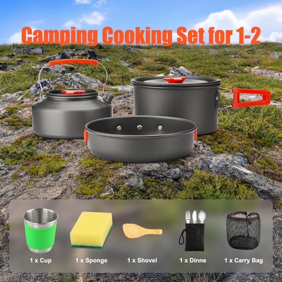 Camping Cookware Set: 35oz Non - Camping Cooking Pot recension och pris