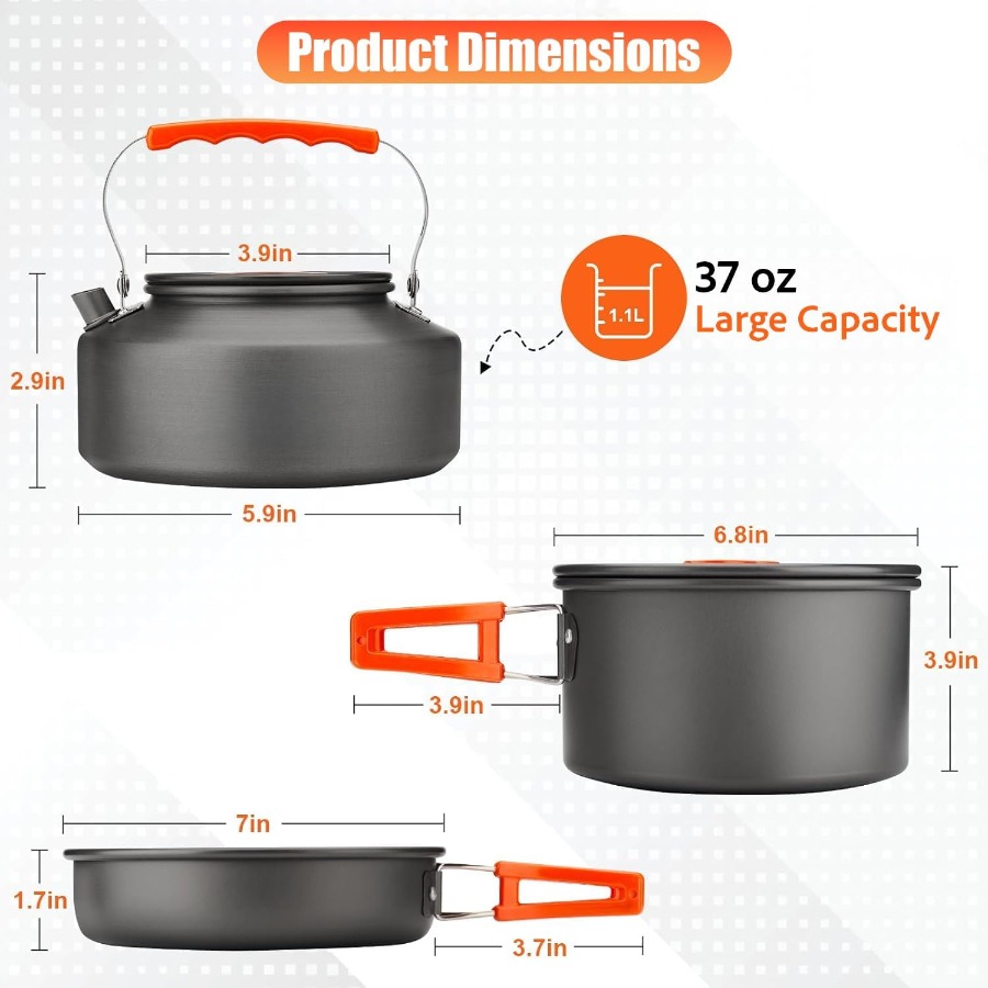 Camping Cookware Set: 35oz Non - Camping Cooking Pot recension och pris