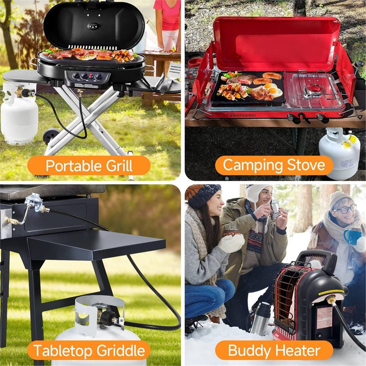 Propane Tanks Adapter Hose 6 F - Camping Cooking Propane recension och pris