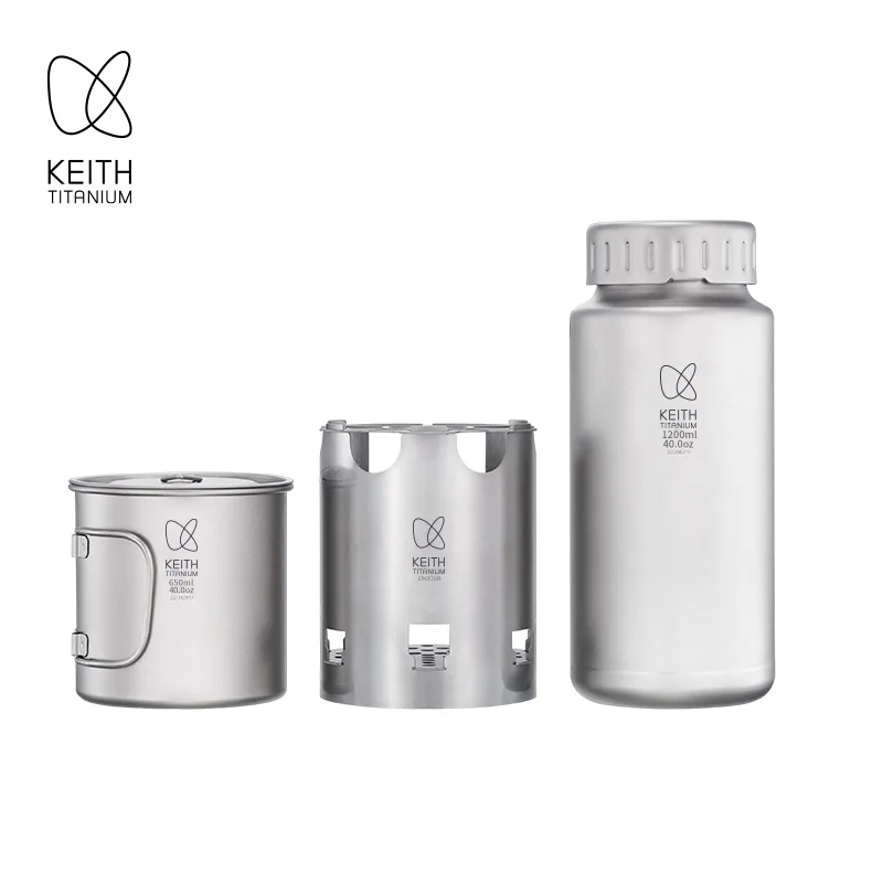 KEITH Pure Titanium Nesting Ca - Camping Cooking Pot recension och pris