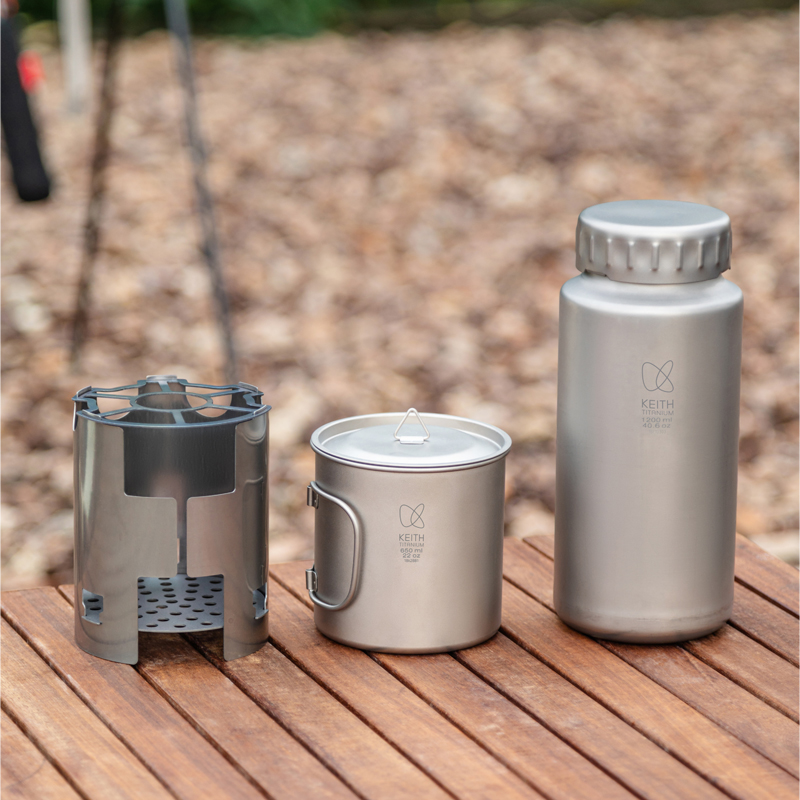 KEITH Pure Titanium Nesting Ca - Camping Cooking Pot recension och pris