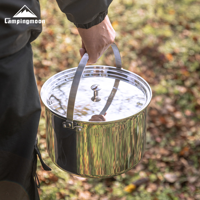 CAMPINGMOON CC-24 stainless st - Camping Cooking Pot Large recension och pris