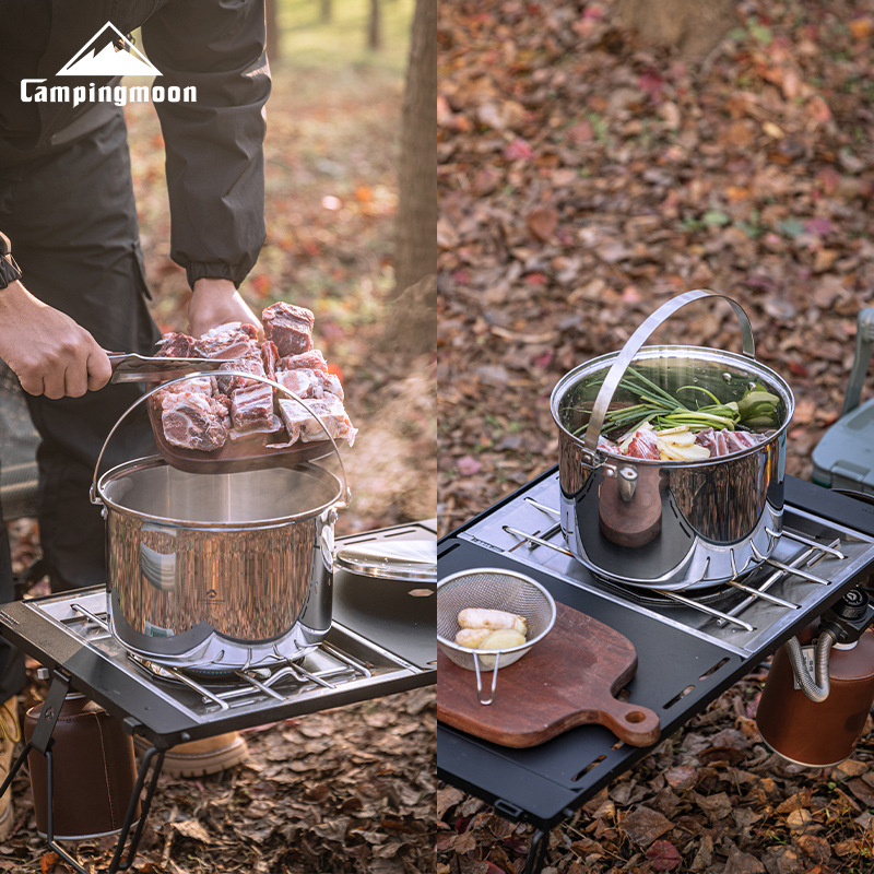 CAMPINGMOON CC-24 stainless st - Camping Cooking Pot Large recension och pris