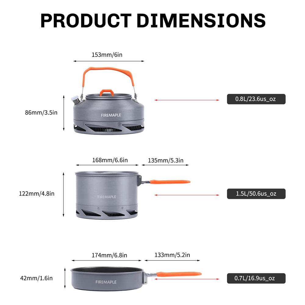 Fire Maple Camping Cookware Ut - Camping Cooking Meals recension och pris