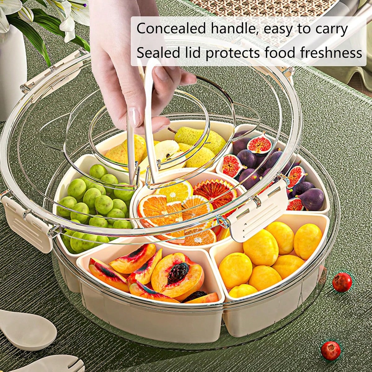 SaengQ 1pc Rotatable Snack Box - Camping Cooking Gifts recension och pris