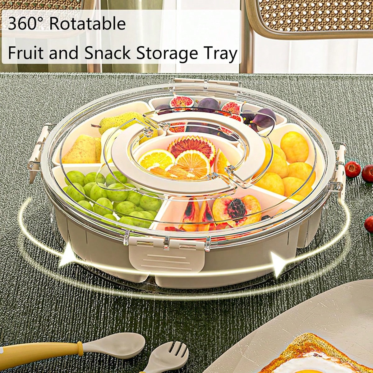 SaengQ 1pc Rotatable Snack Box - Camping Cooking Gifts recension och pris